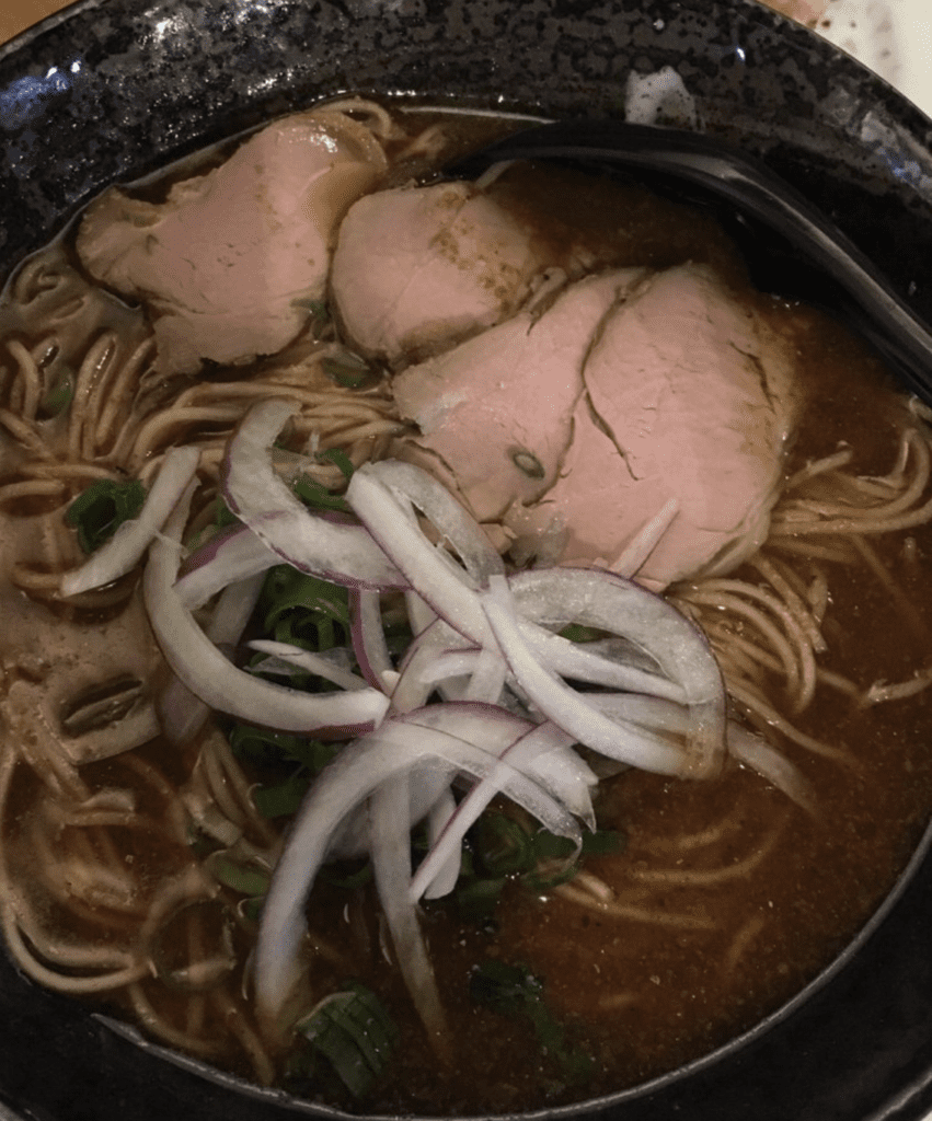 Close up of Curry Ramen with Pork from Wasabi Kelowna.