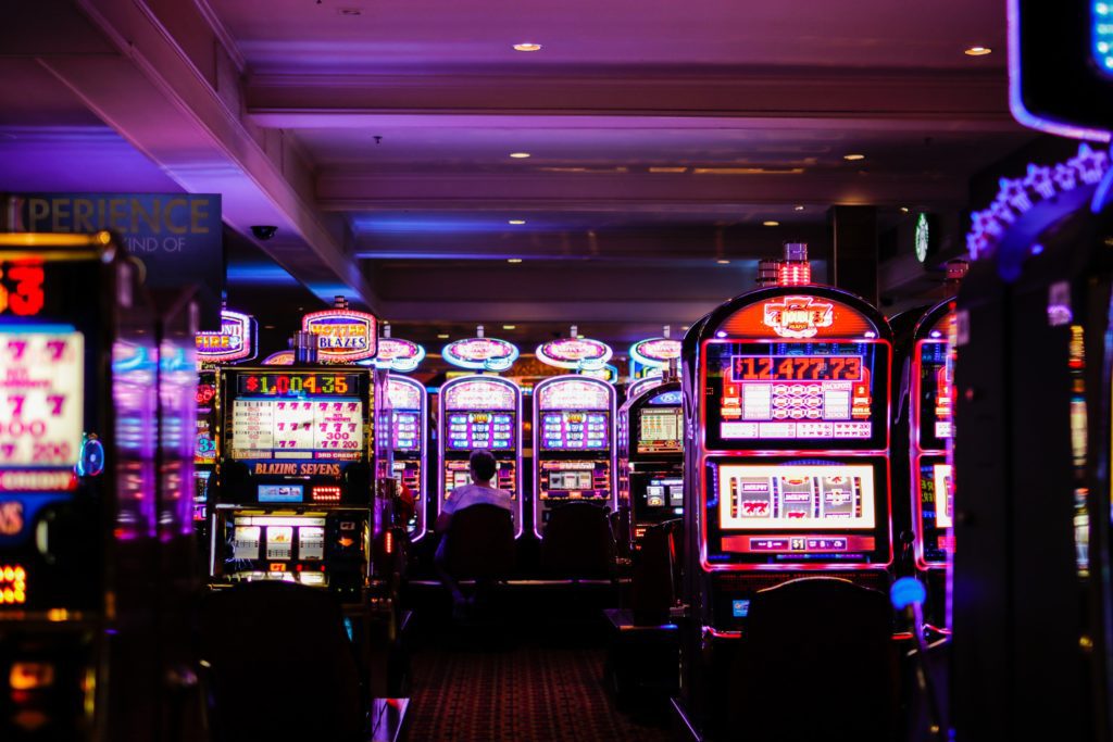 Several slot machines in a casino; relating to the selection available at Playtime Casino Kelowna.