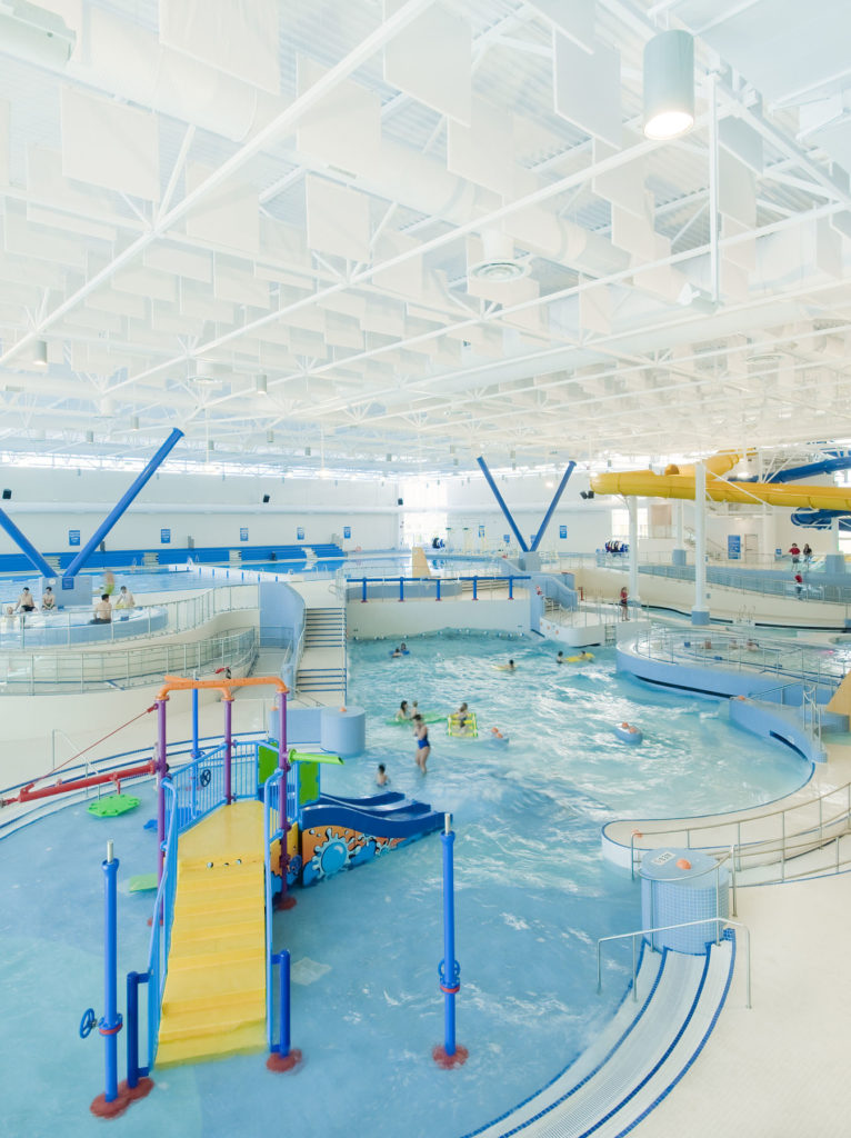 H2O Adventure + Fitness Centre wave pool and playground in the water